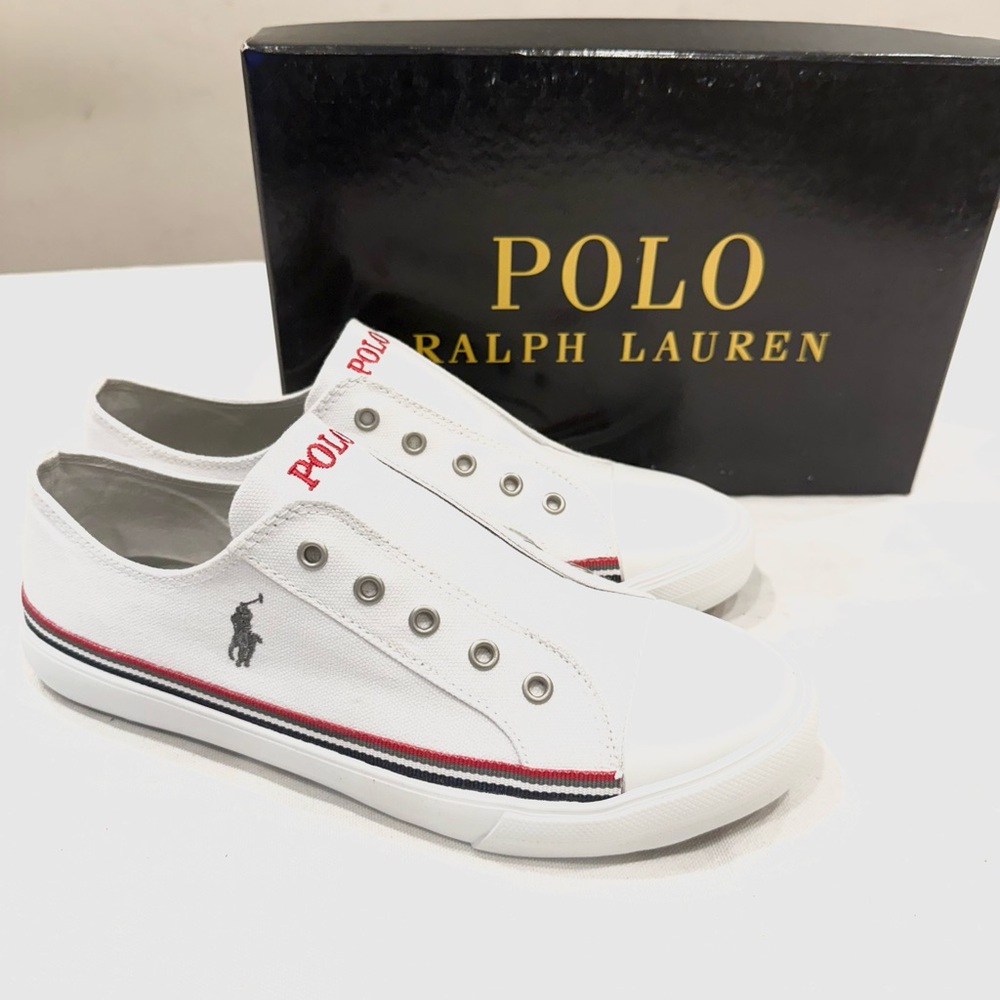 POLO RALPH LAUREN RALLYE CHILDREN SHOES  COLOR  WHITE/ GREY